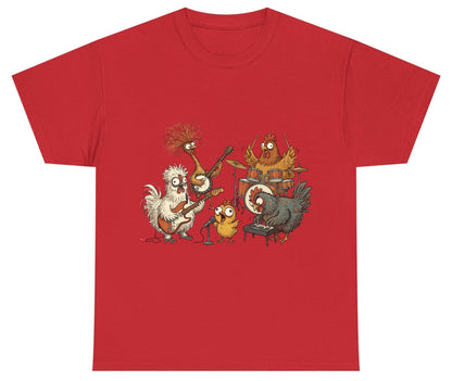 Chicken Rock Band chicken rock band Youth T-Shirt Red product mockup