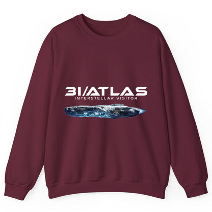 31 Atlas Interstellar Visitor sci-fi spaceship Sweatshirt Maroon product mockup
