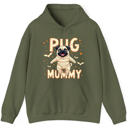 Pug Mummy pug Hoodie Military Green product mockup