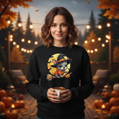 Cute Witch French Bulldog french bulldog Sweatshirt Black lifestyle mockup