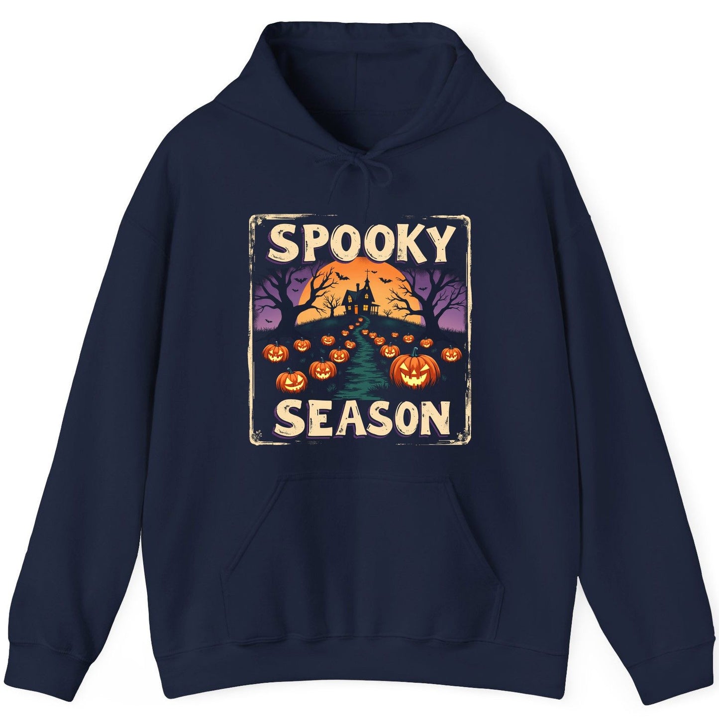 Spooky Season Halloween Hoodie Navy product mockup