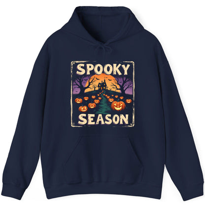 Spooky Season Halloween Hoodie Navy product mockup