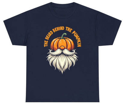 The Beard Behind the Pumpkin Halloween gnome Youth T-Shirt Navy product mockup