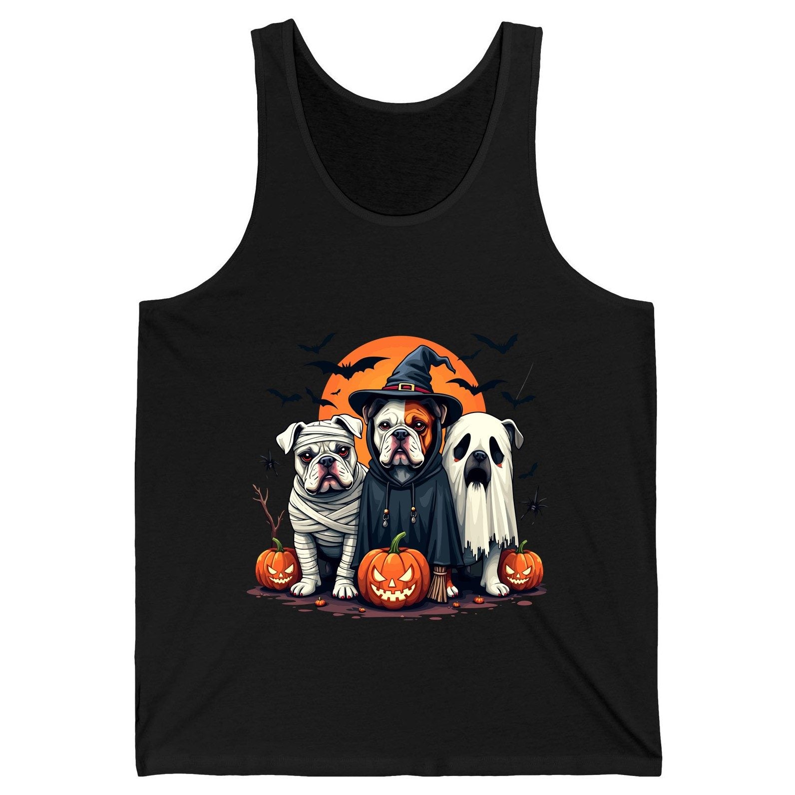 Halloween Bulldogs Costumes Halloween bulldogs Tank Top Black product mockup