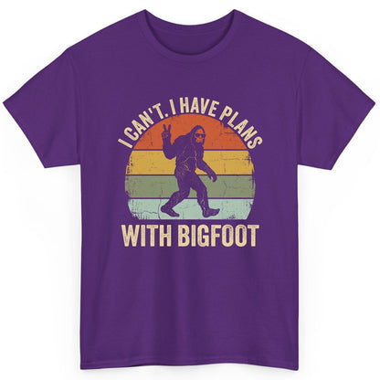 I Can't I Have Plans with Bigfoot bigfoot T-Shirt Purple product mockup