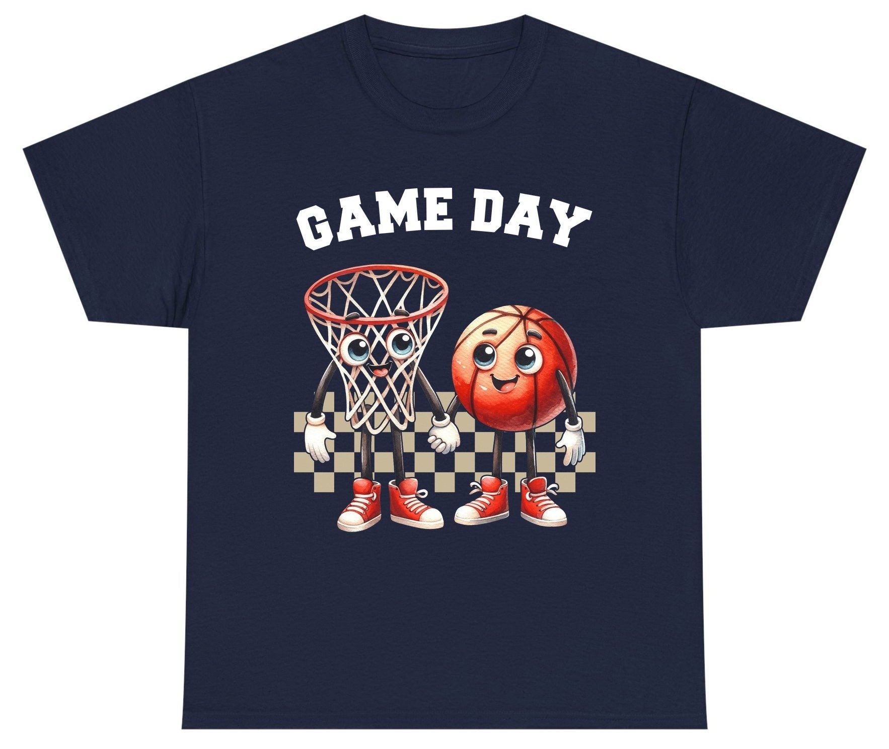 Game Day basketball Youth T-Shirt Navy product mockup