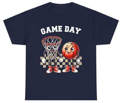 Game Day basketball Youth T-Shirt Navy product mockup