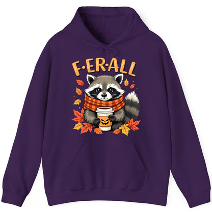 F ER All raccoon Hoodie Purple product mockup