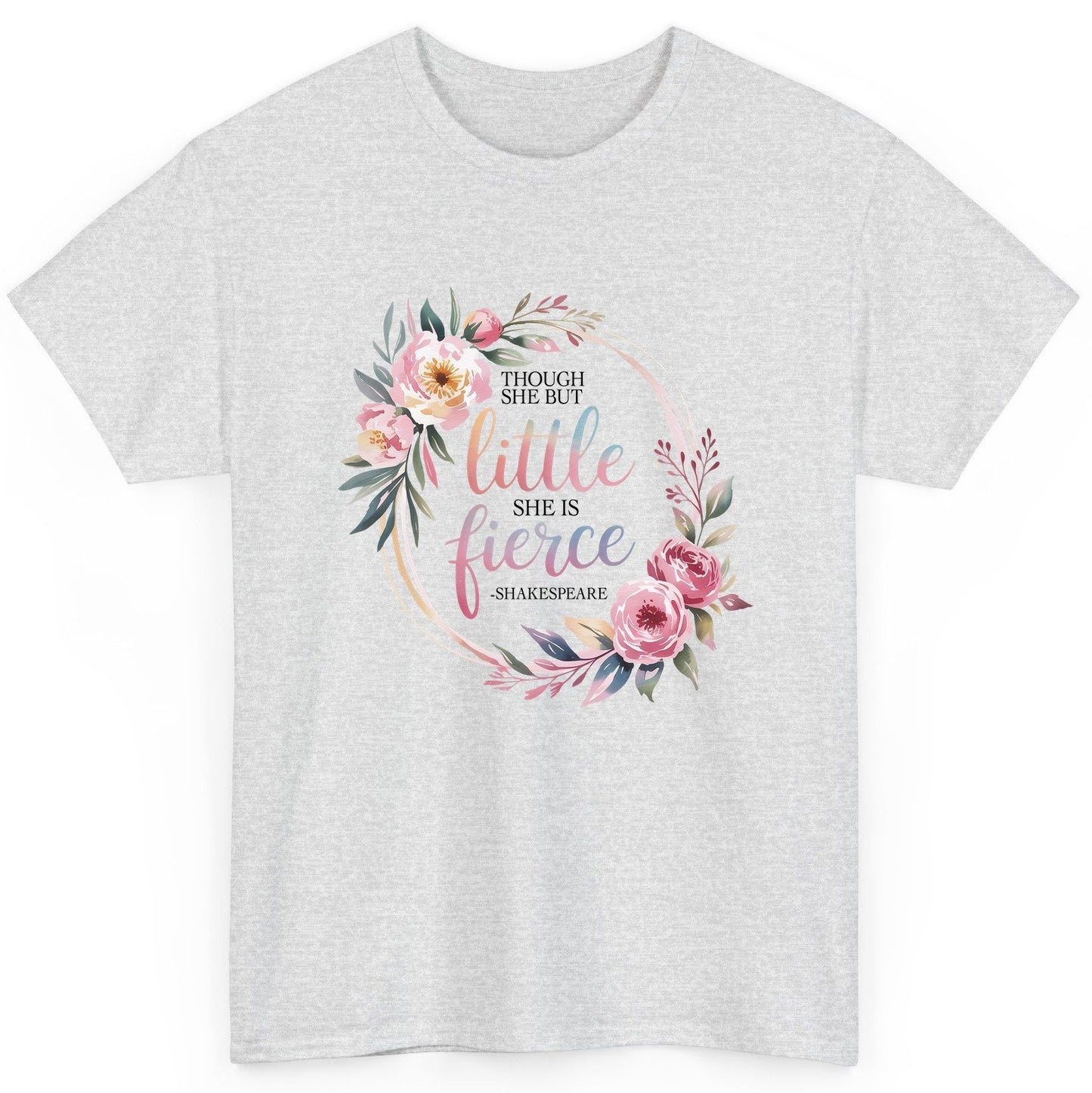 Little Fierce feminine empowerment T-Shirt Ash product mockup