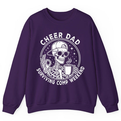 Cheer Dad Surviving Comp Weekend cheer dad Sweatshirt Purple product mockup