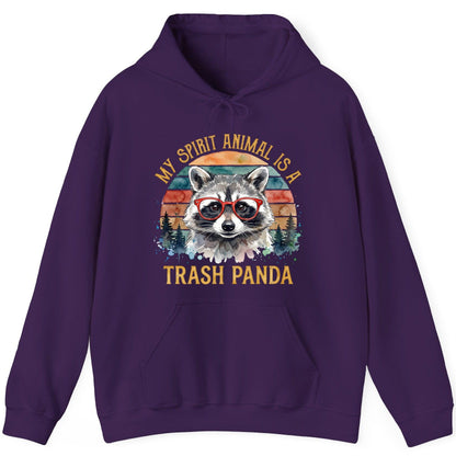 My Spirit Animal Is a Trash Panda raccoon Hoodie Purple product mockup