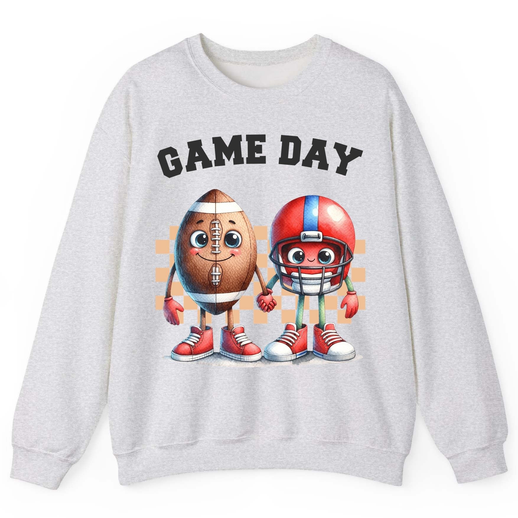 Game Day american football Sweatshirt Ash product mockup