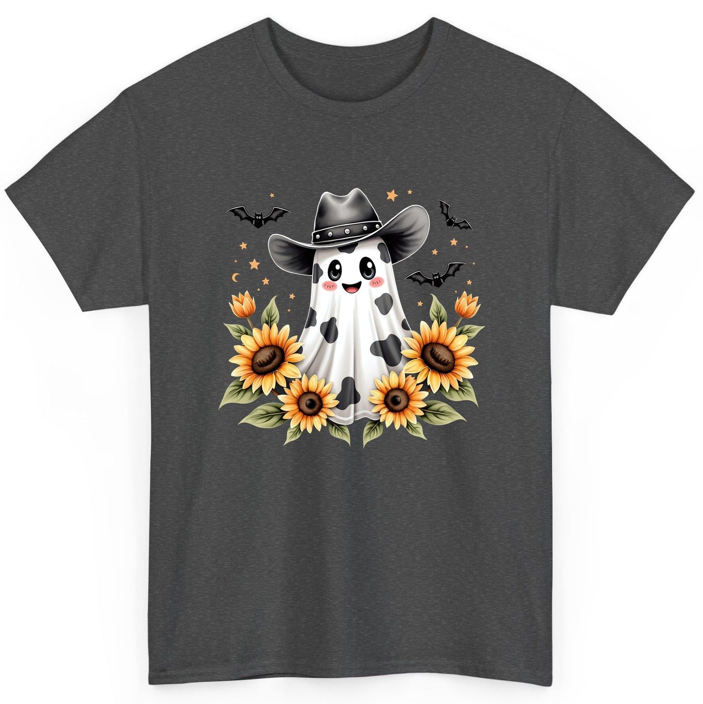 Cowboy Ghost Sunflowers cowboy ghost T-Shirt Dark Heather product mockup