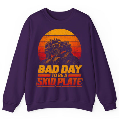 Bad Day to Be a Skid Plate Funny Off-Roading Sweatshirt - product mockup - Purple
