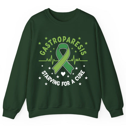 Gastroparesis Starving for a Cure gastroparesis awareness Sweatshirt Forest Green product mockup