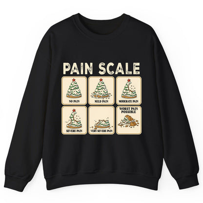 Pain Scale Christmas cookie pain scale Sweatshirt Black product mockup