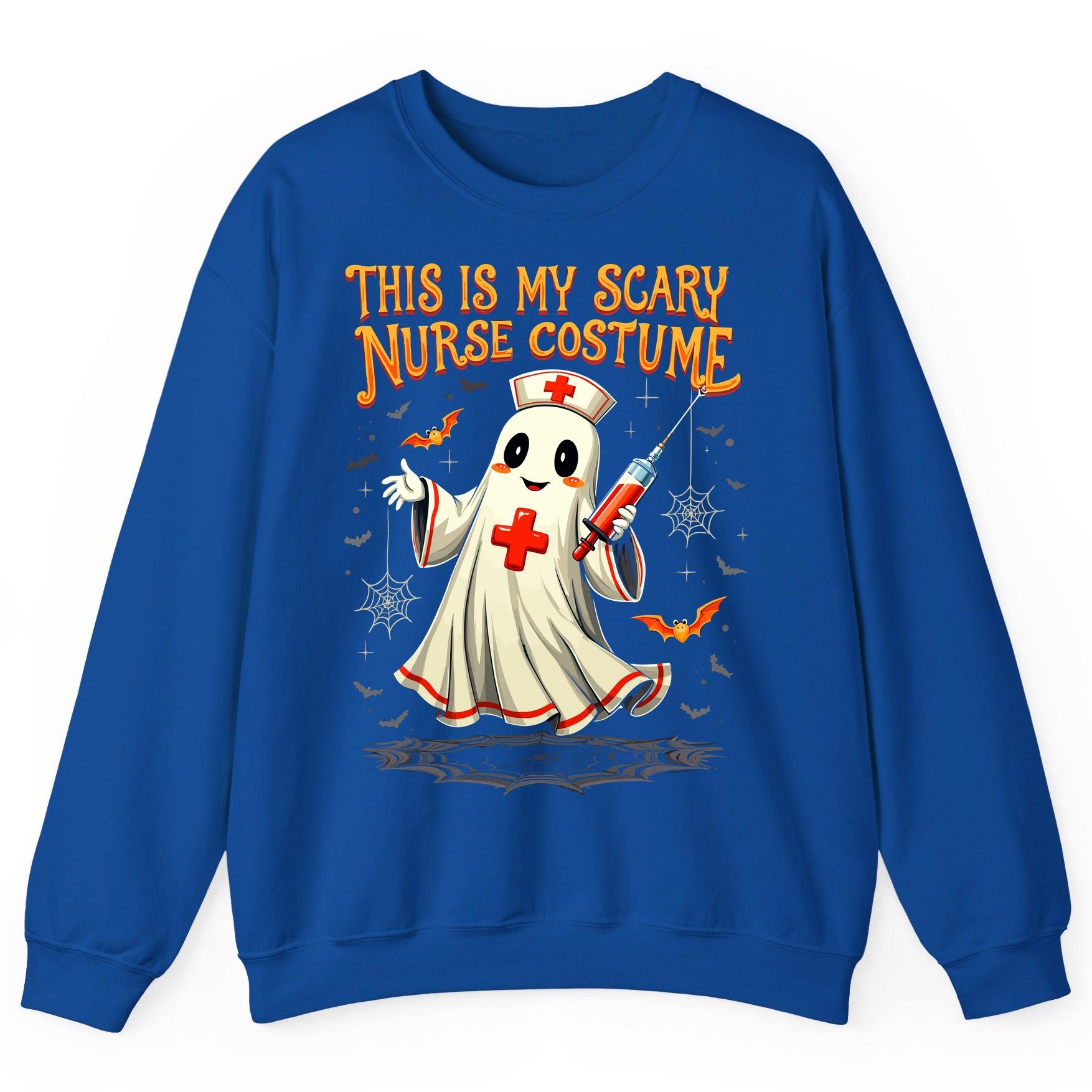 This Is My Scary Nurse Costume Halloween ghost nurse Sweatshirt Royal product mockup