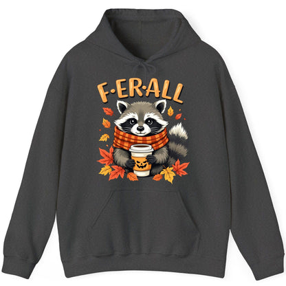 F ER All raccoon Hoodie Dark Heather product mockup