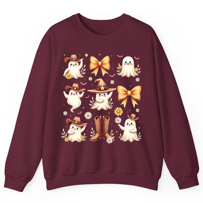 Boo Haw Cute Ghost cute ghost Sweatshirt Maroon product mockup
