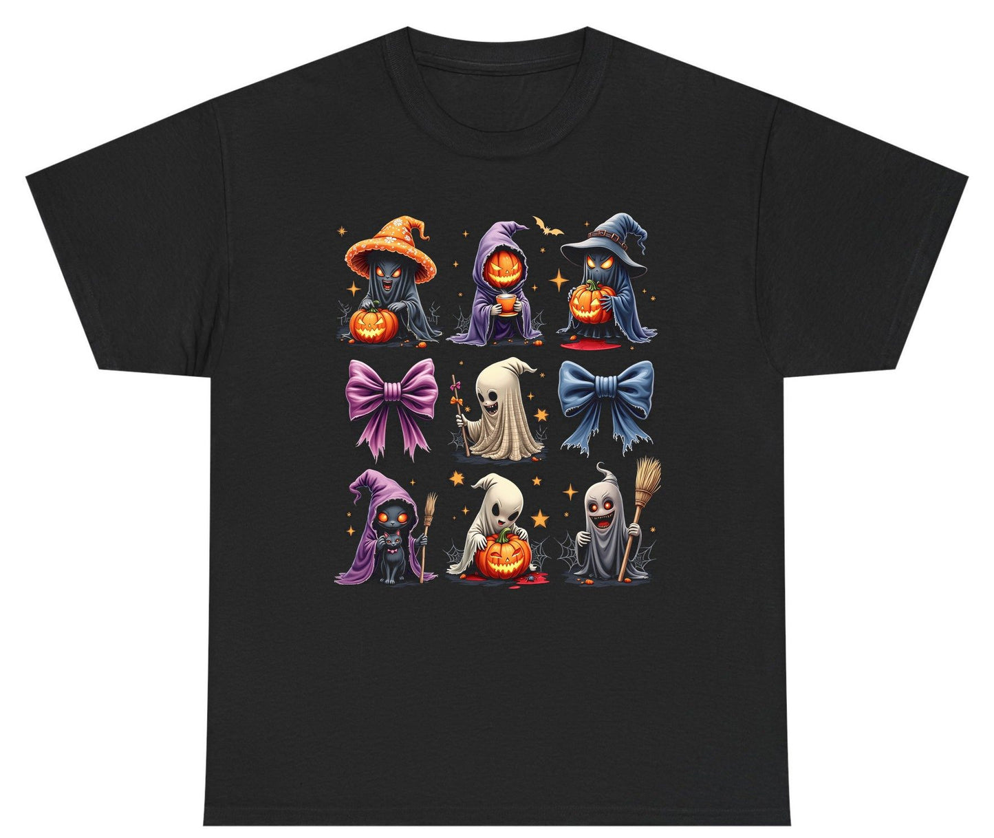 Spooky Cute Halloween Characters Halloween characters Youth T-Shirt Black product mockup