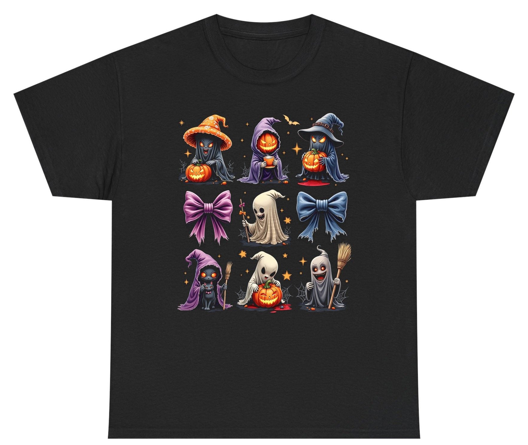 Spooky Cute Halloween Characters Halloween characters Youth T-Shirt Black product mockup