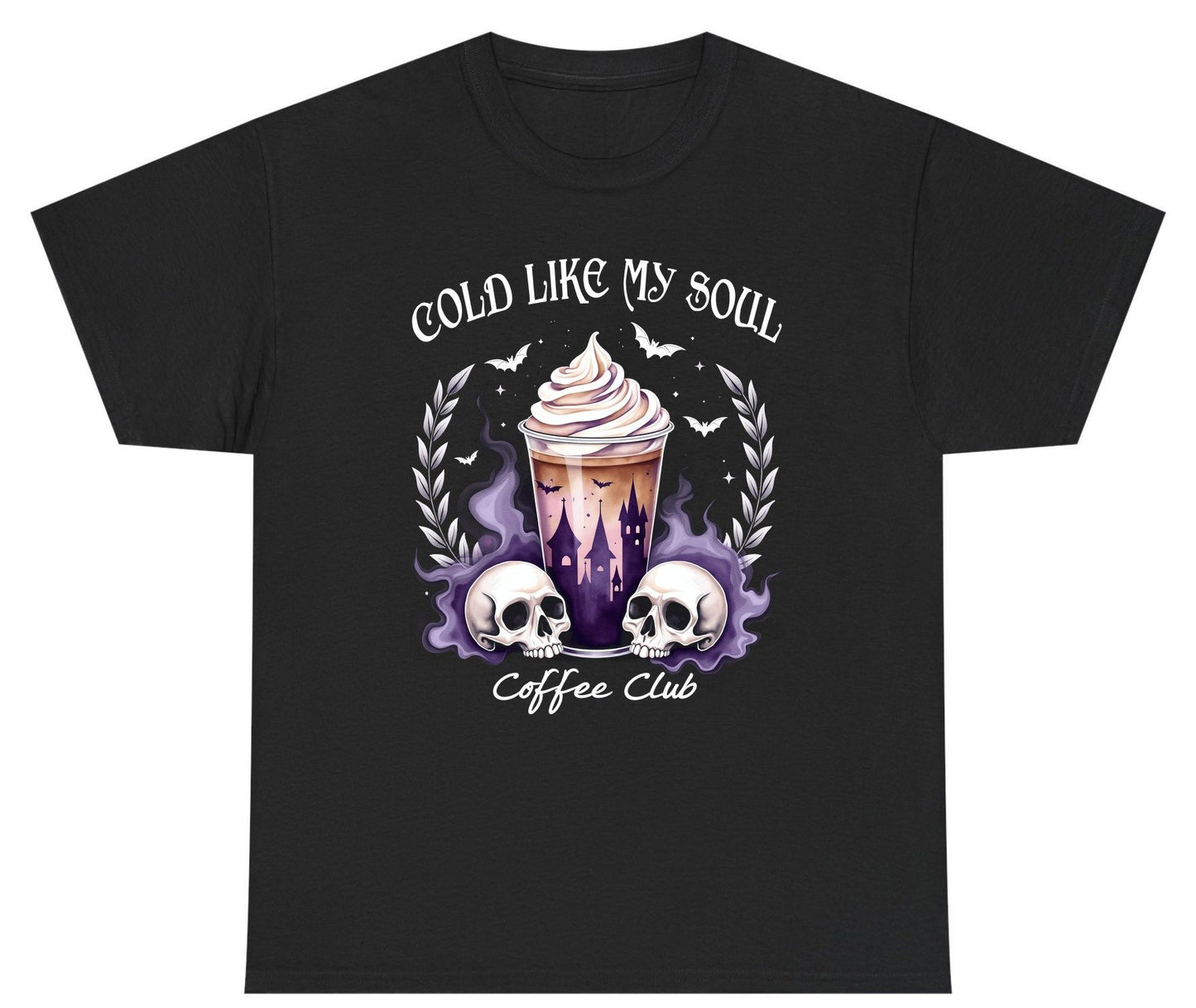 Cold Like My Soul Coffee Club gothic iced coffee Youth T-Shirt Black product mockup
