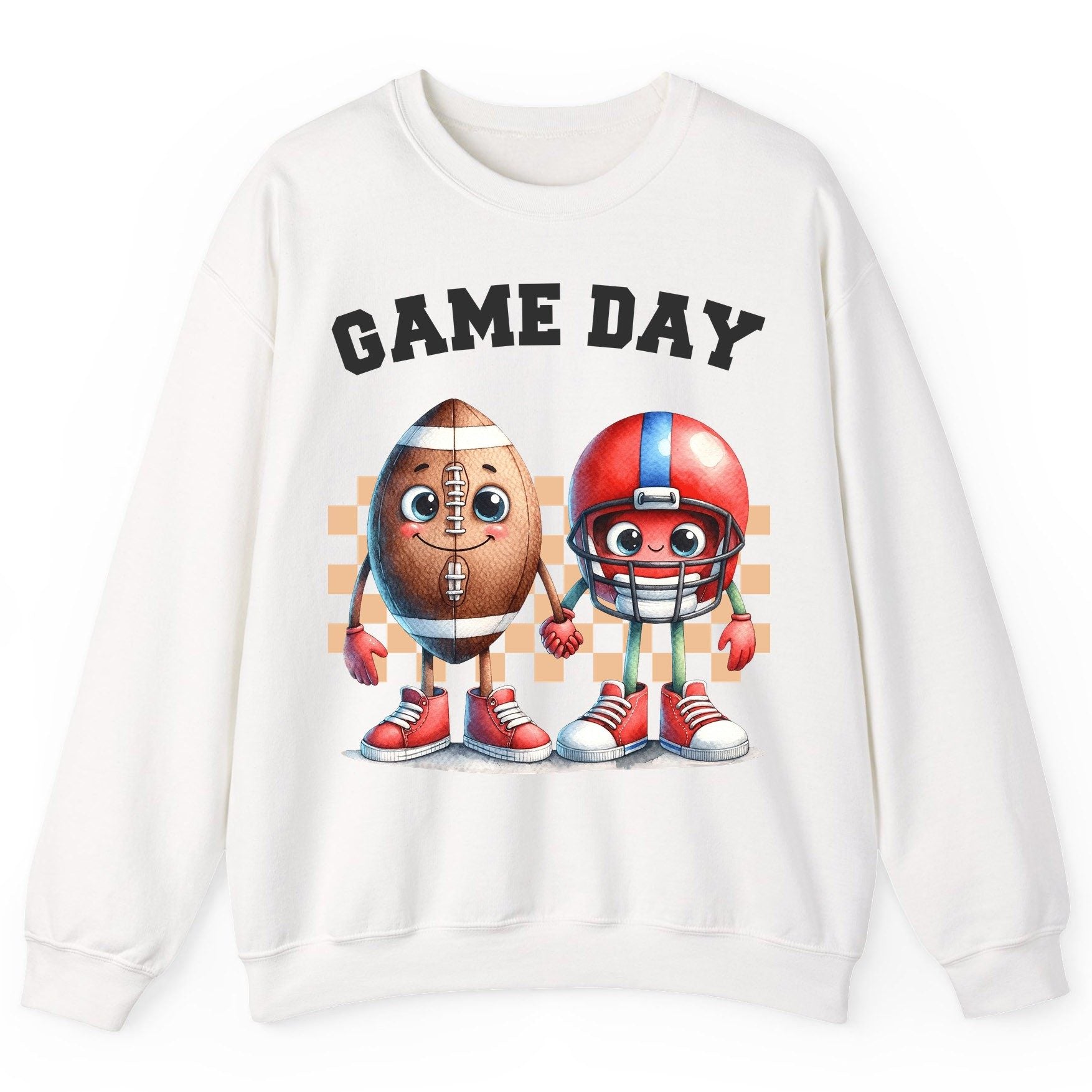 Game Day american football Sweatshirt White product mockup
