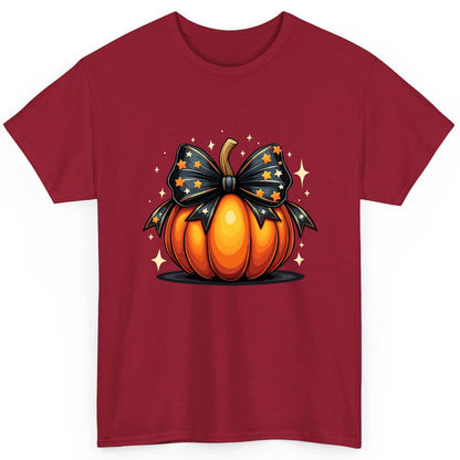 Starry Bow Pumpkin Halloween pumpkin T-Shirt Cardinal Red product mockup
