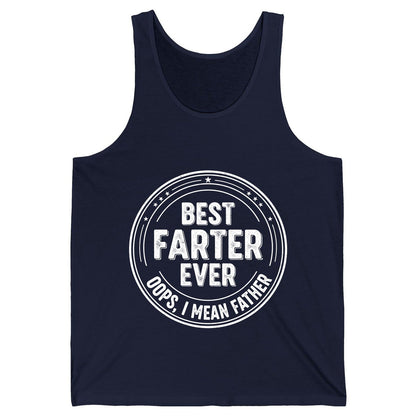 Best Farter Ever Oops, I Mean Father fatherhood Tank Top Navy product mockup
