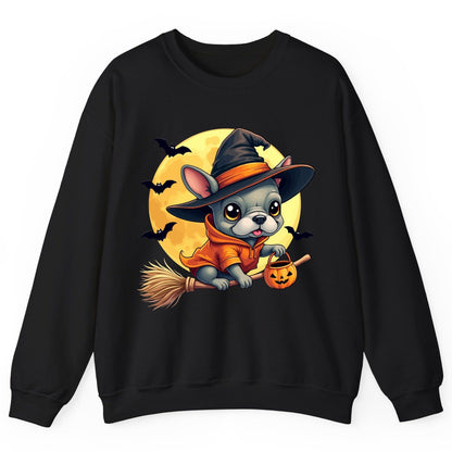 Cute Witch French Bulldog french bulldog Sweatshirt Black product mockup