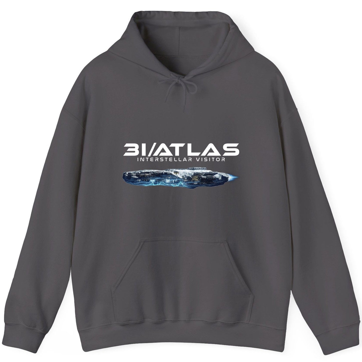 31 Atlas Interstellar Visitor sci-fi spaceship Hoodie Charcoal product mockup