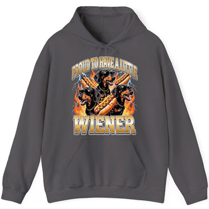 Proud to Have a Little Wiener dachshund Hoodie Charcoal product mockup