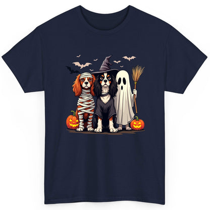 Cavalier Spaniel Halloween Dogs cavalier king charles spaniel T-Shirt Navy product mockup