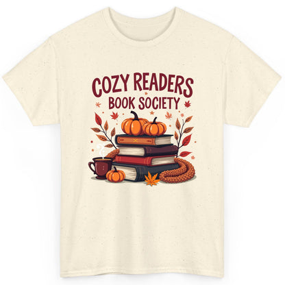 Cozy Readers Book Society reading T-Shirt Natural product mockup
