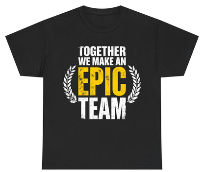 Together We Make an Epic Team teamwork Youth T-Shirt Black product mockup