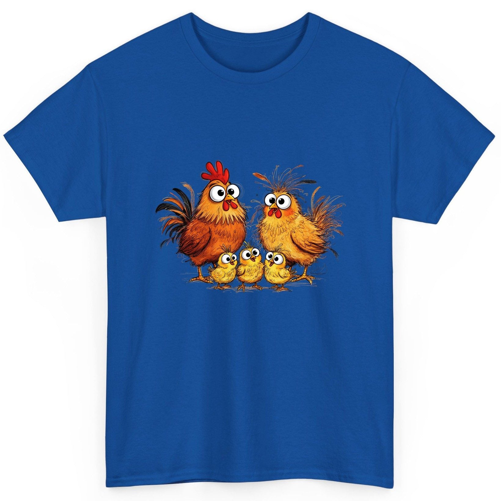 Funny Chicken Family chicken family T-Shirt Royal product mockup