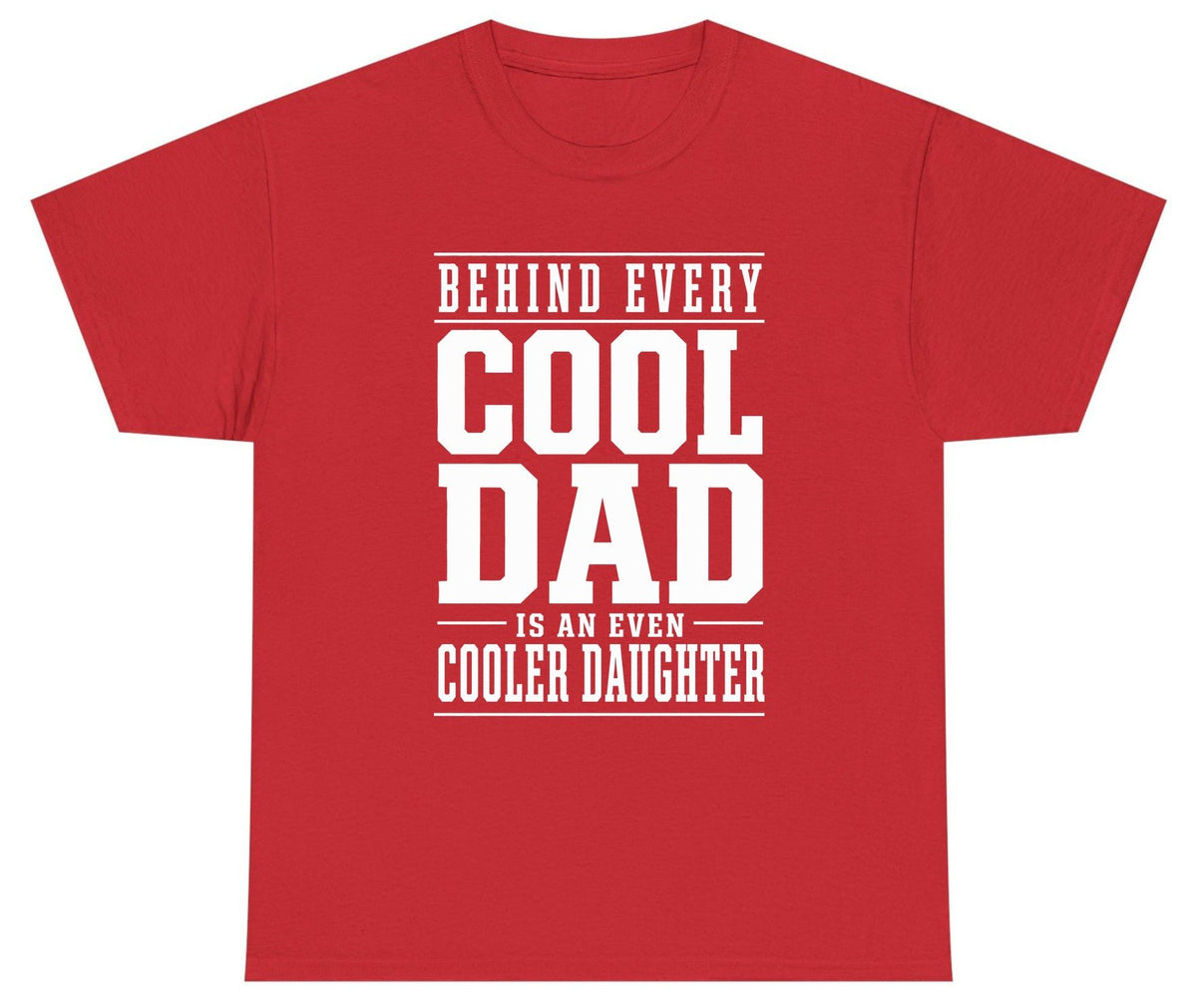 Behind Every Cool Dad Is an Even Cooler Daughter father-daughter bond Youth T-Shirt Red product mockup