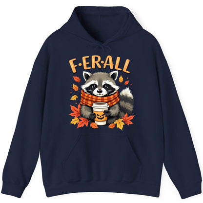 F ER All raccoon Hoodie Navy product mockup