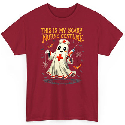 This Is My Scary Nurse Costume Halloween ghost nurse T-Shirt Cardinal Red product mockup