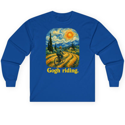 Gogh Riding van gogh parody Long Sleeve Tee Royal product mockup