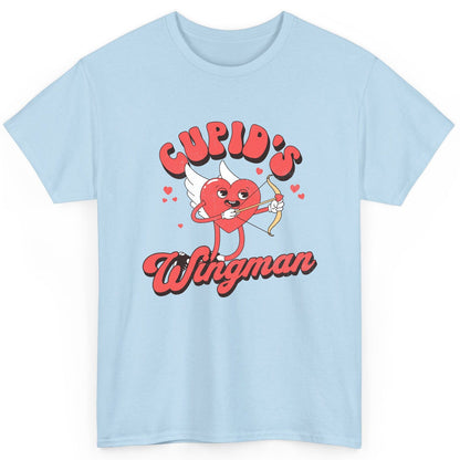 Cupid's Wingman Valentine's Day T-Shirt Light Blue product mockup