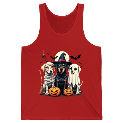 Halloween Dogs in Costumes dogs in Halloween costumes Tank Top Red product mockup