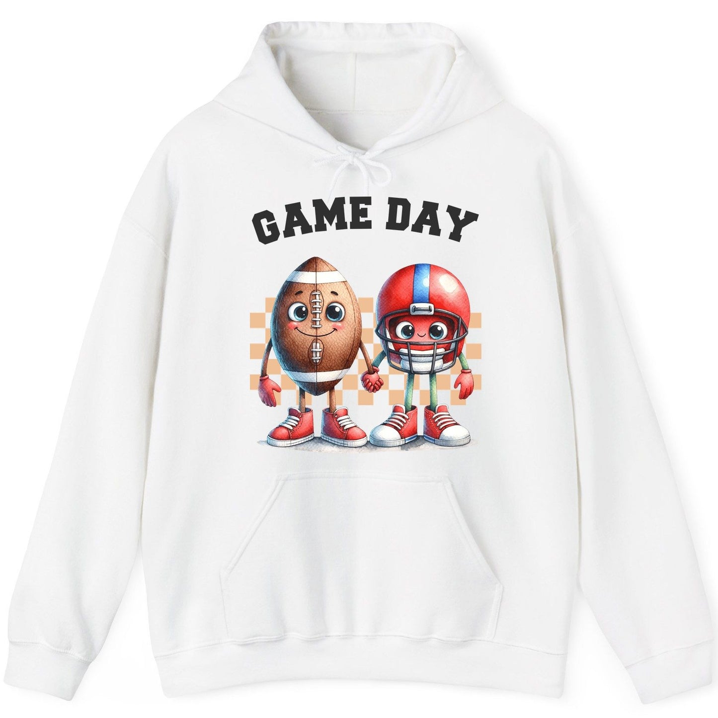 Game Day american football Hoodie White product mockup