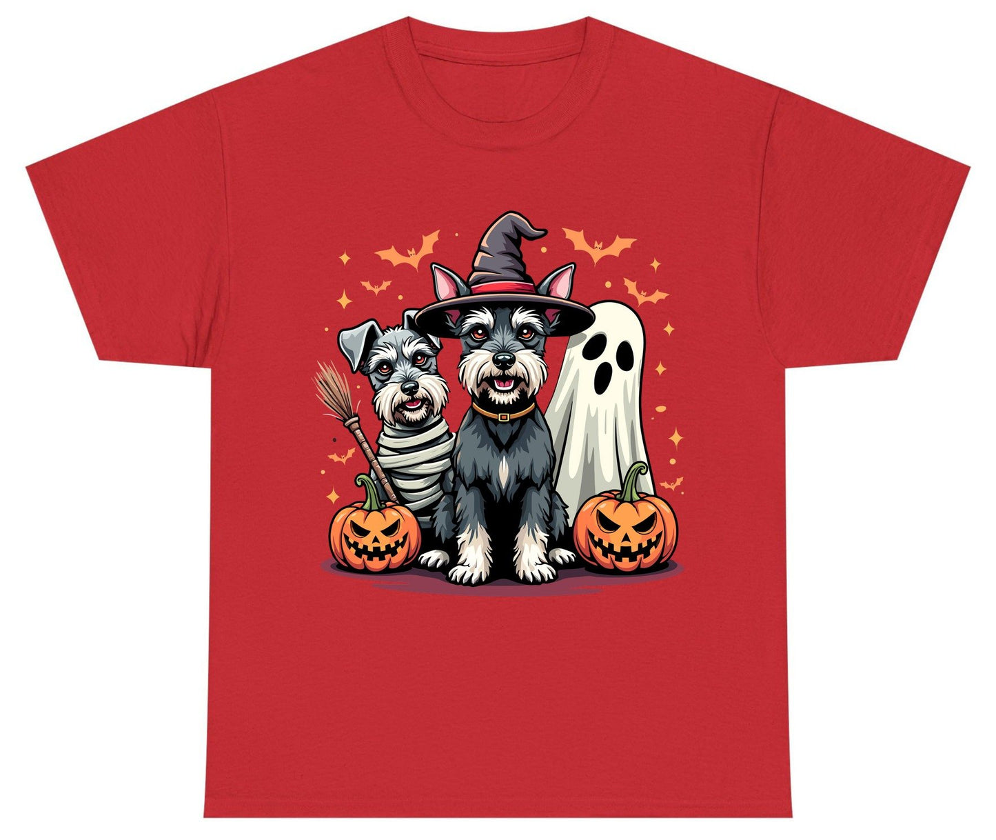 Halloween Schnauzer Dogs schnauzer dogs Youth T-Shirt Red product mockup