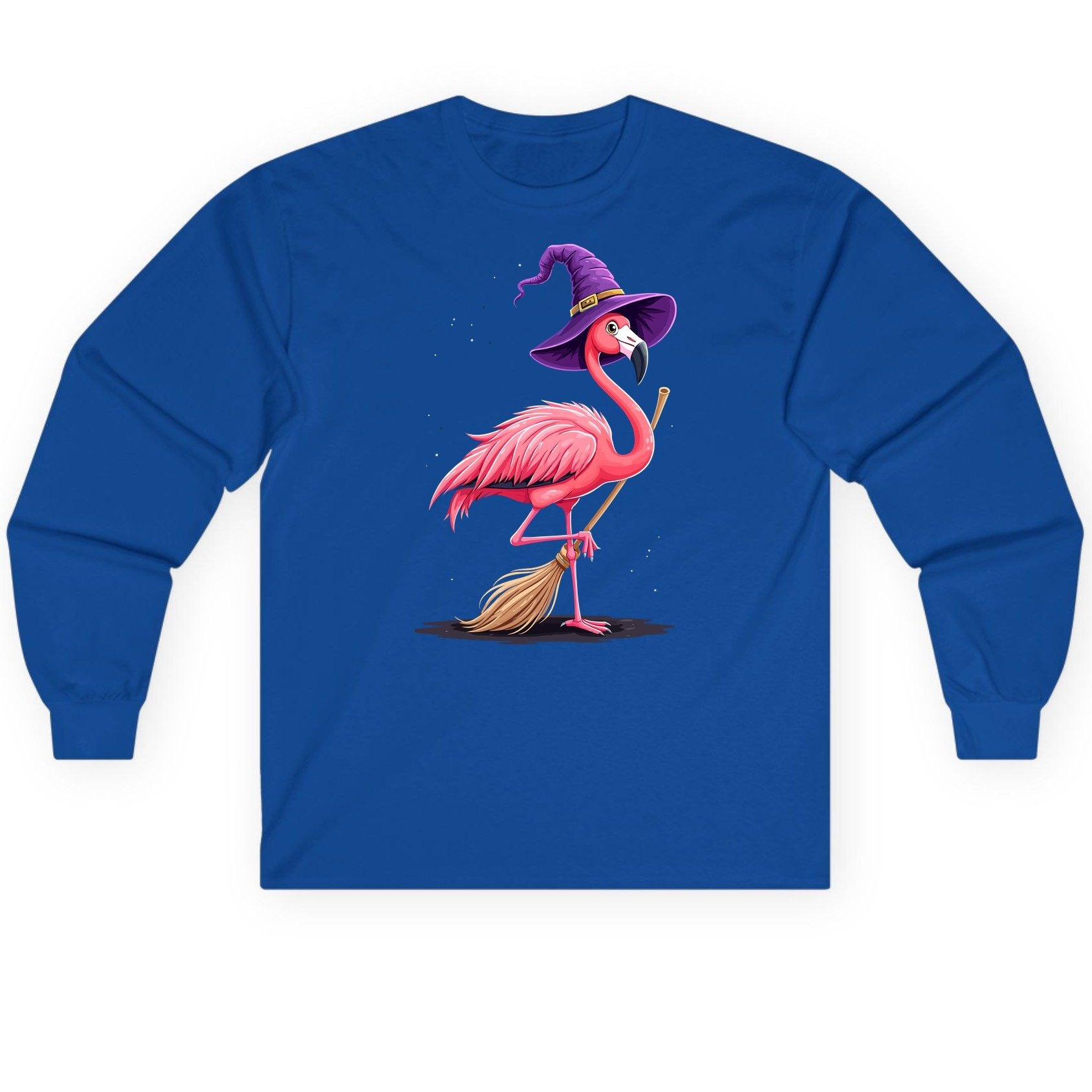 Witch Flamingo flamingo Long Sleeve Tee Royal product mockup