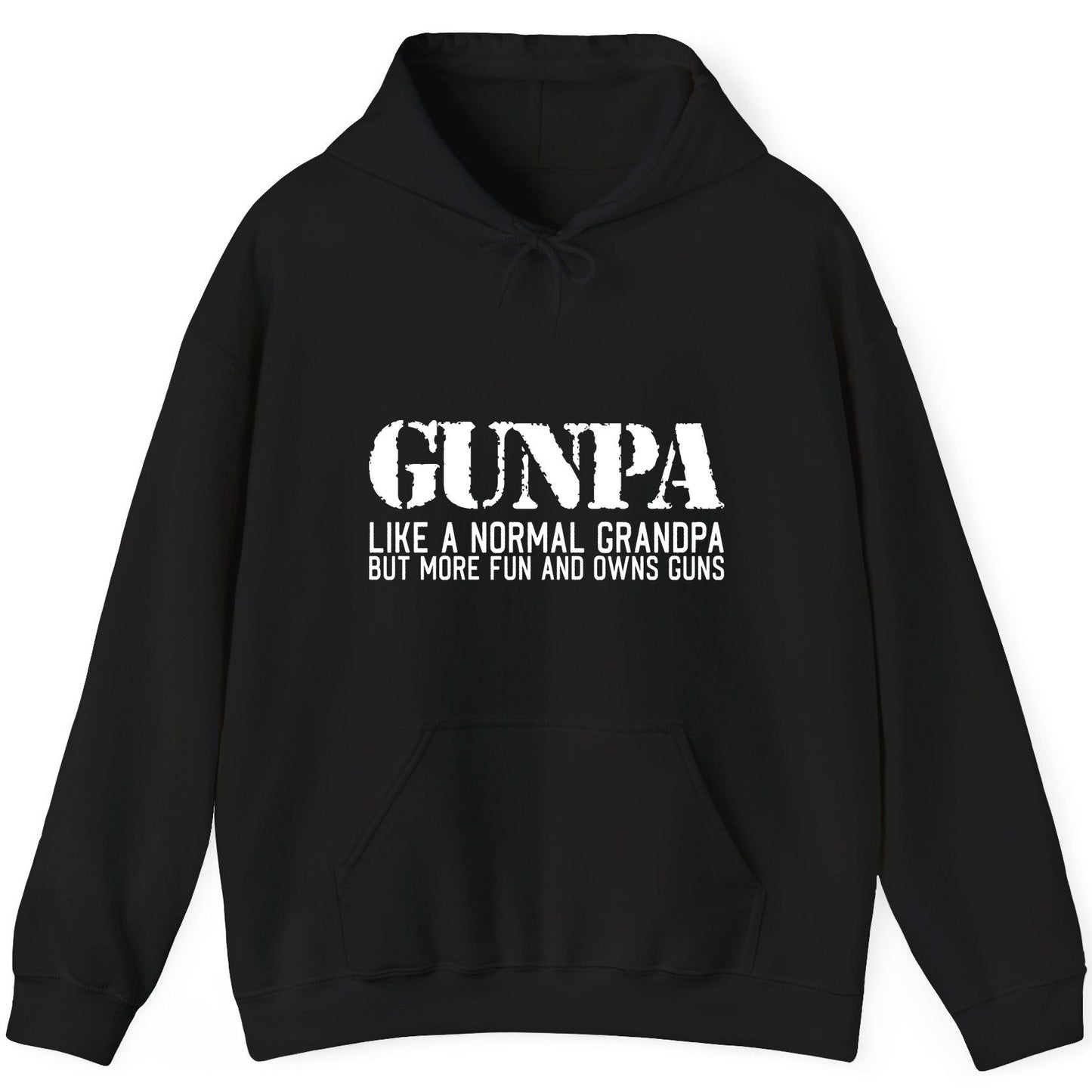 Gunpa Like a Normal Grandpa but More Fun and Owns Guns funny gun owner grandpa Hoodie Black product mockup