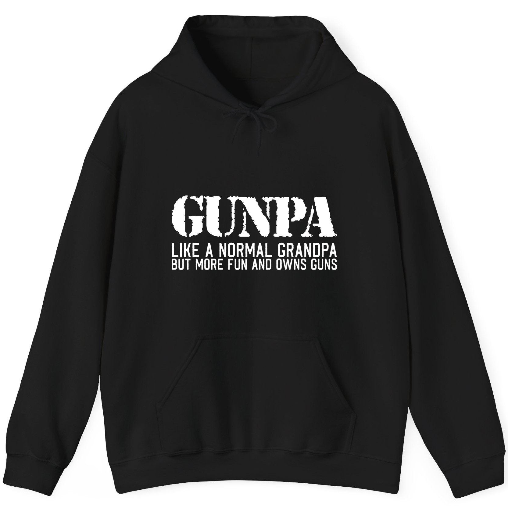 Gunpa Like a Normal Grandpa but More Fun and Owns Guns funny gun owner grandpa Hoodie Black product mockup
