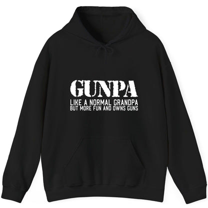 Gunpa Like a Normal Grandpa but More Fun and Owns Guns funny gun owner grandpa Hoodie Black product mockup