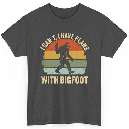 I Can't I Have Plans with Bigfoot bigfoot T-Shirt Dark Heather product mockup