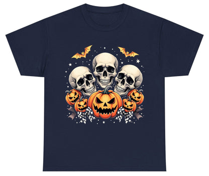 Skulls and Pumpkins Halloween Halloween Youth T-Shirt Navy product mockup